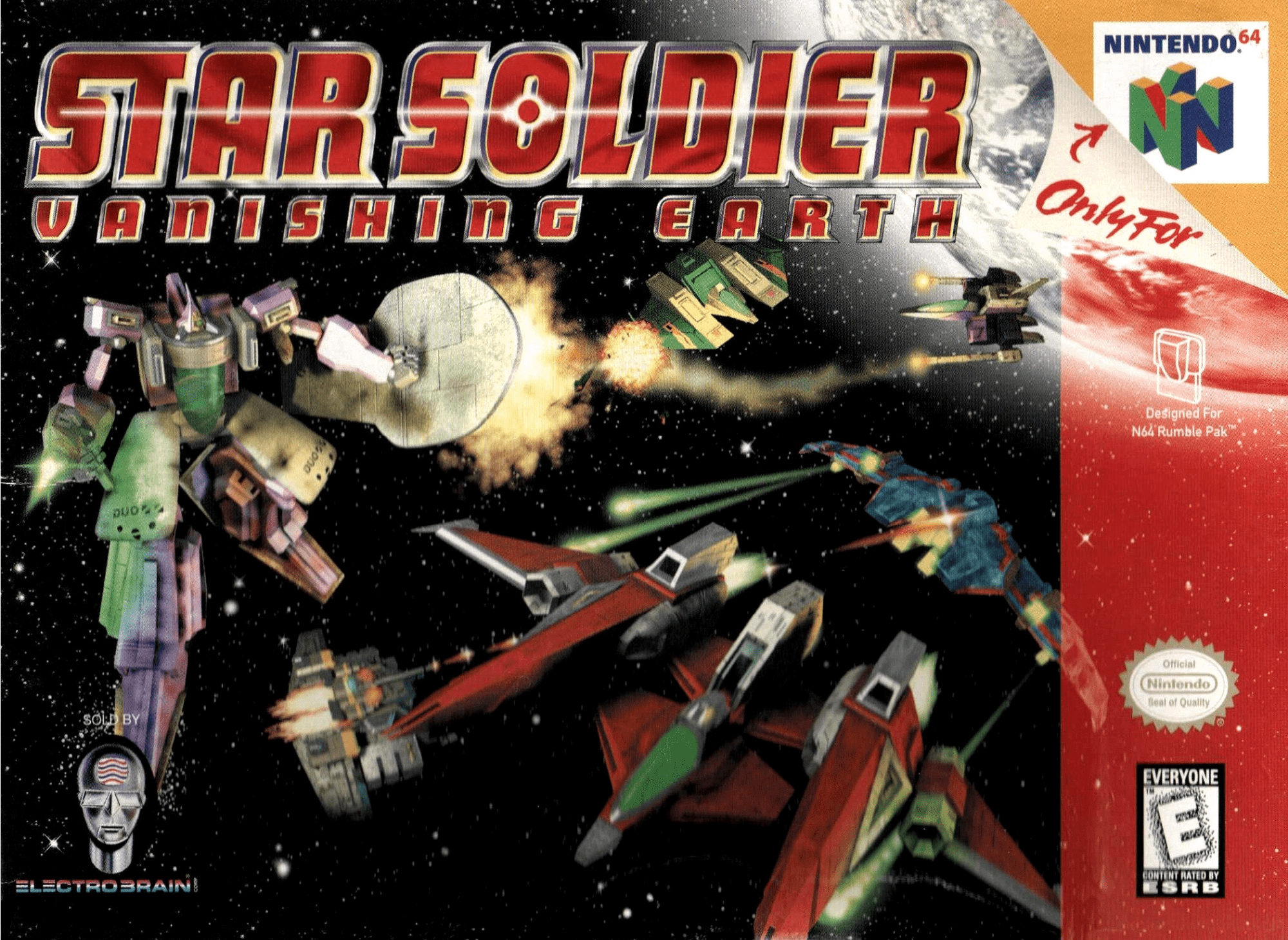 Star Soldier Vanishing Earth box art for Nintendo 64